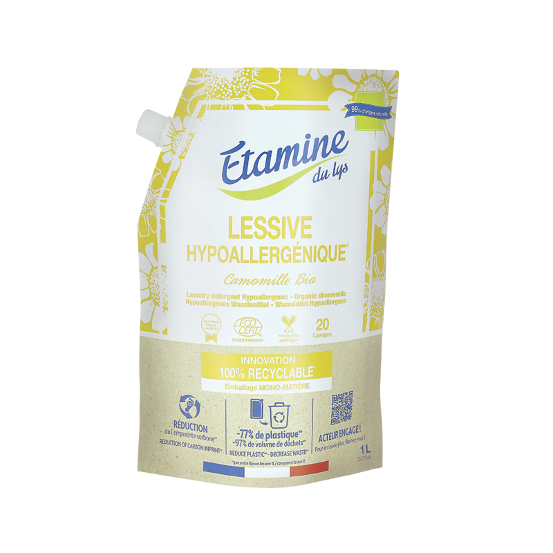 Etamine du Lys - Lessive Bébé hypoallergénique Camomille Bio - Sebio