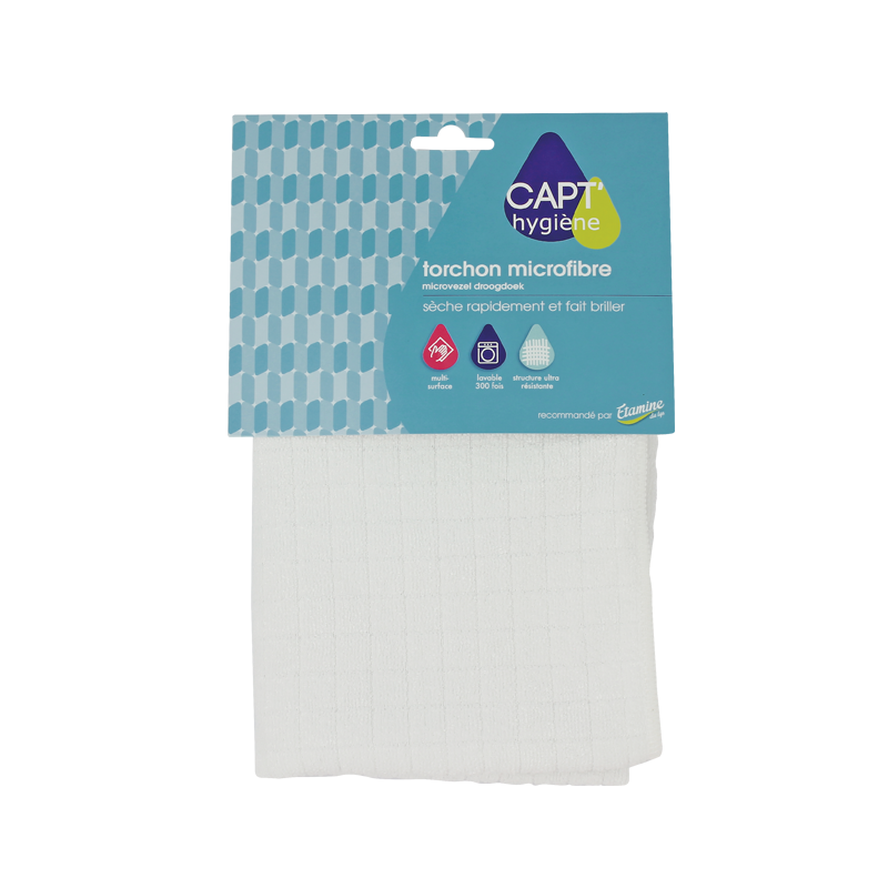 Capt Hygiene - Eponge microfibre lavable toutes surfaces