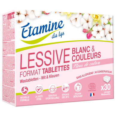 TABLETTE LESSIVE BLANC ET COULEURS