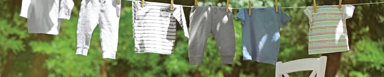 Un linge propre et lavé naturellement